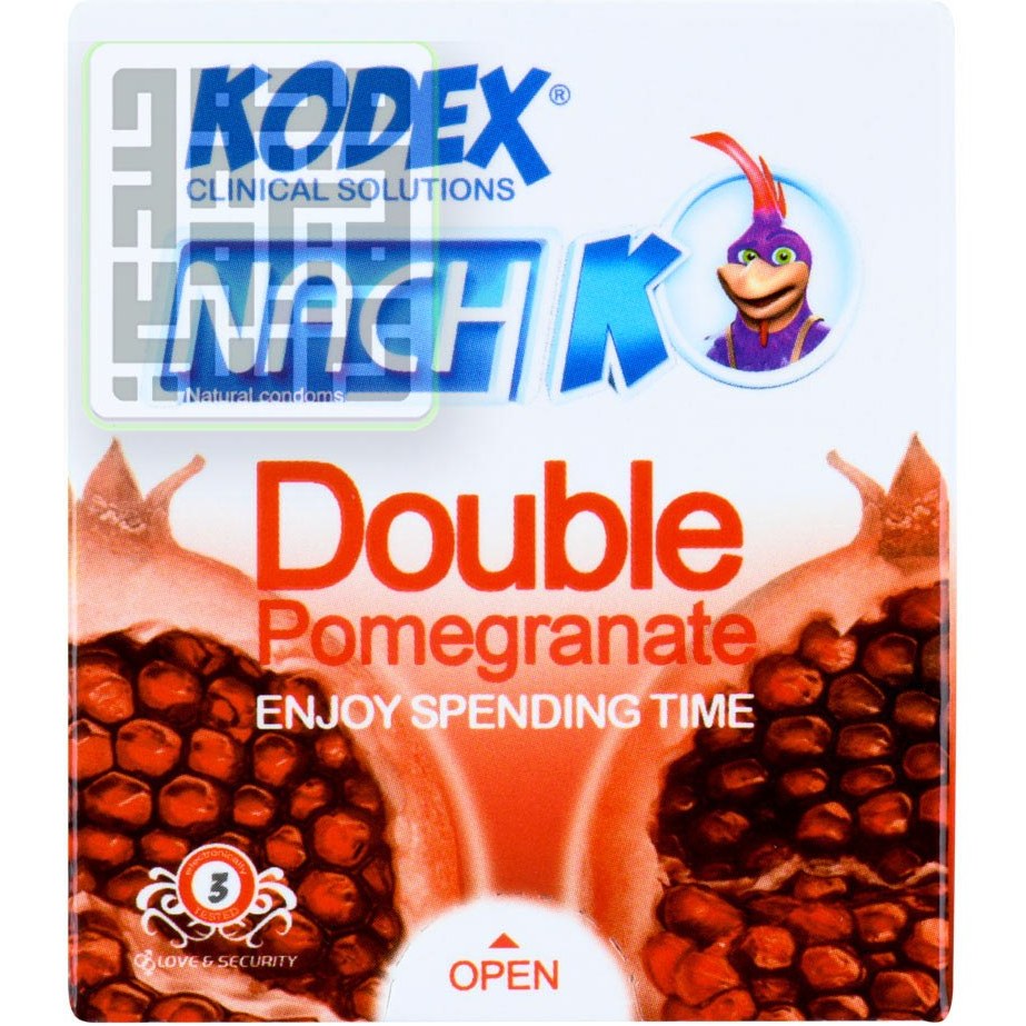 کاندوم ناچ کدکس مدل Double Pomegranate بسته ۳ عددی با رایحه انار
